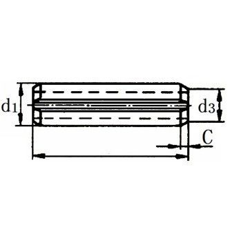 Japanese standard JISB2808 elastic cylindrical pin open hollow pin